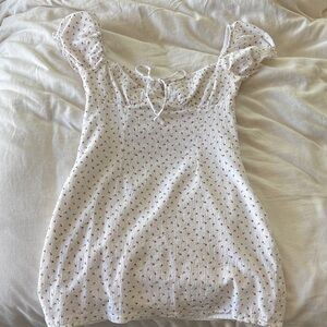 La Hearts White and Red Floral Blouse